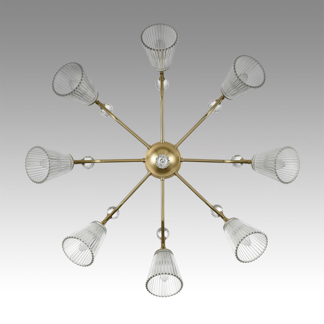 Люстра потолочная LUMION CLASSI AURICA латунь E14*8 10W