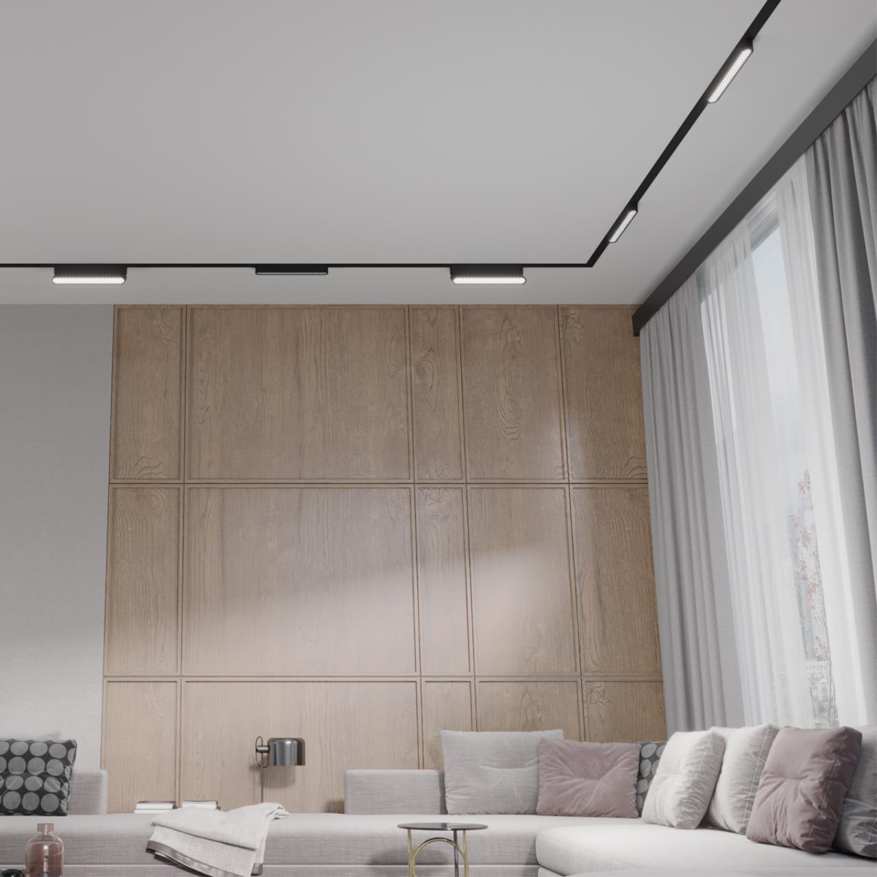 Трековый светильник для низковольтного шинопровода NOVOTECH SHINO SMAL черный LED*1 12W 3000К 222 мм