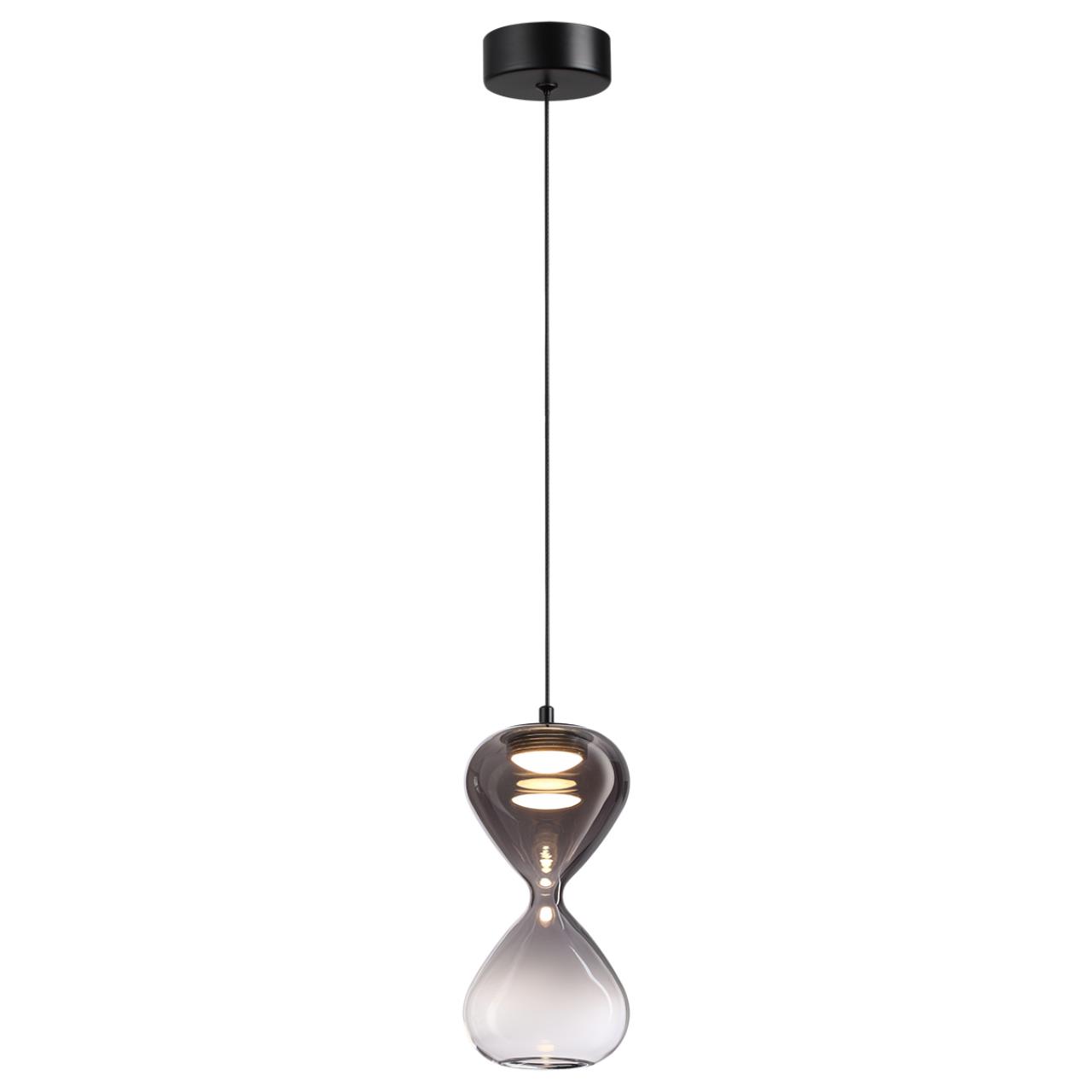 Подвес ODEON LIGHT PENDANT GLESSI черный LED*1 4W 4000К плафон серый