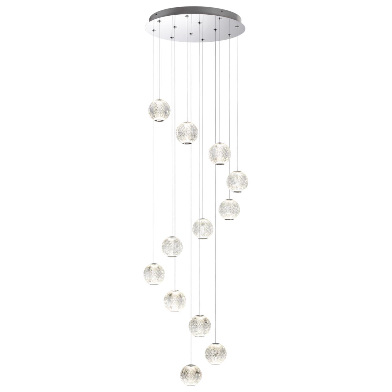 Люстра каскадная ODEON LIGHT L-VISION CRYSTAL хром LED*1 56