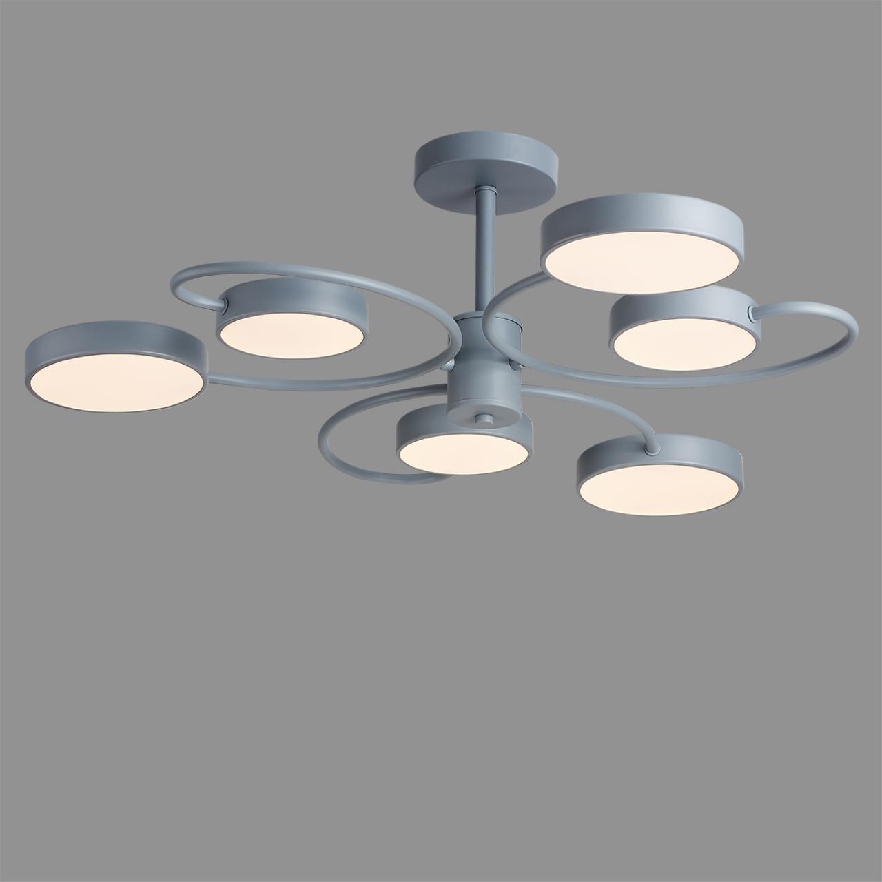 Люстра потолочная LUMION LEDIO EVIN серый LED*6 6*15W
