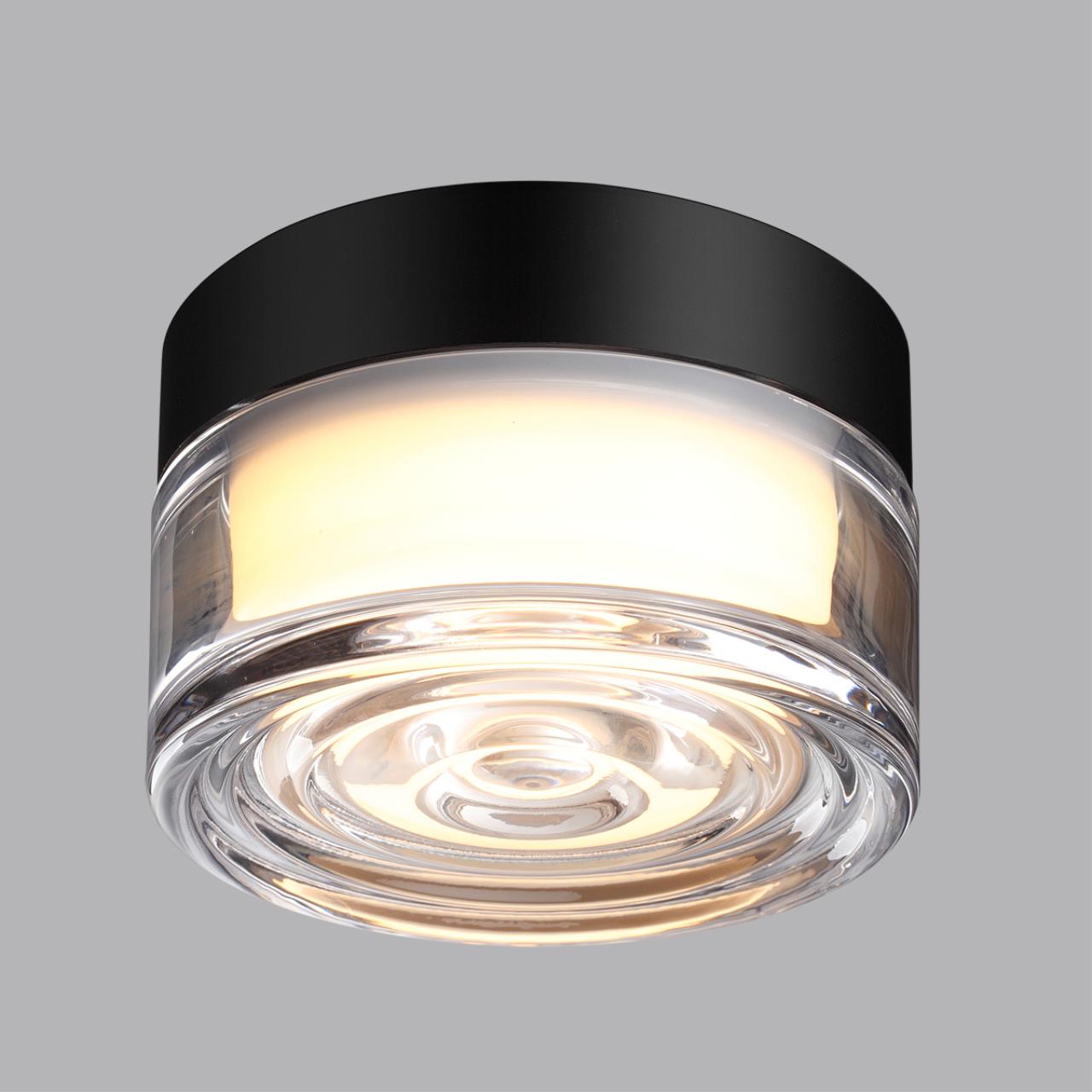Настенный светильник ODEON LIGHT HIGHTECH RONDA черный LED*1 6W 2200/2700/3000К плафон прозрачный