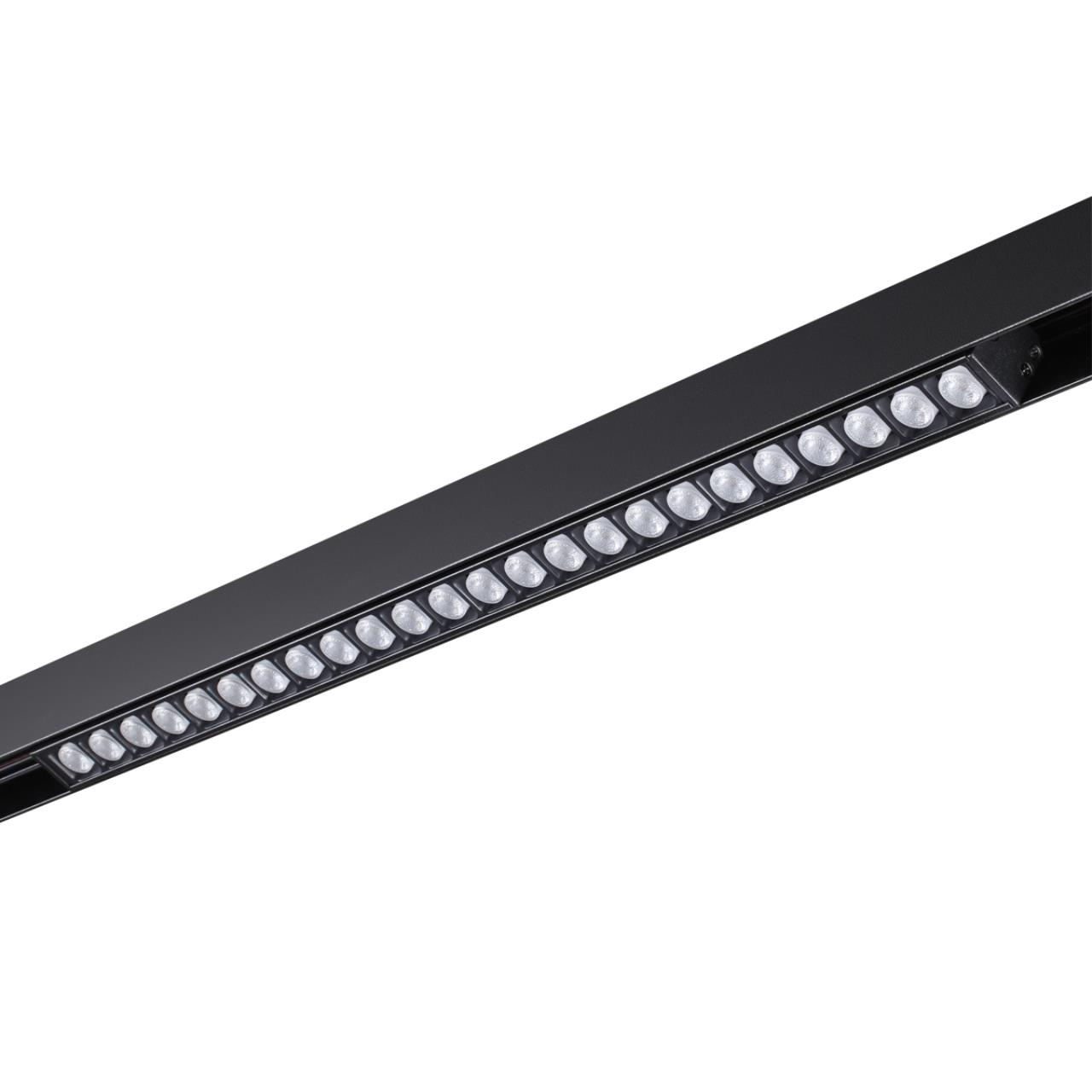 Трековый светильник для низковольного шинопровода NOVOTECH SHINO FLUM черный LED*1 24W 4000К 490 мм