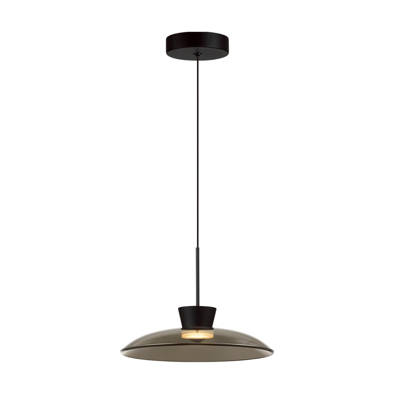 Подвес ODEON LIGHT L-VISION SAUCER черный LED*1 9W 3000К плафон черный