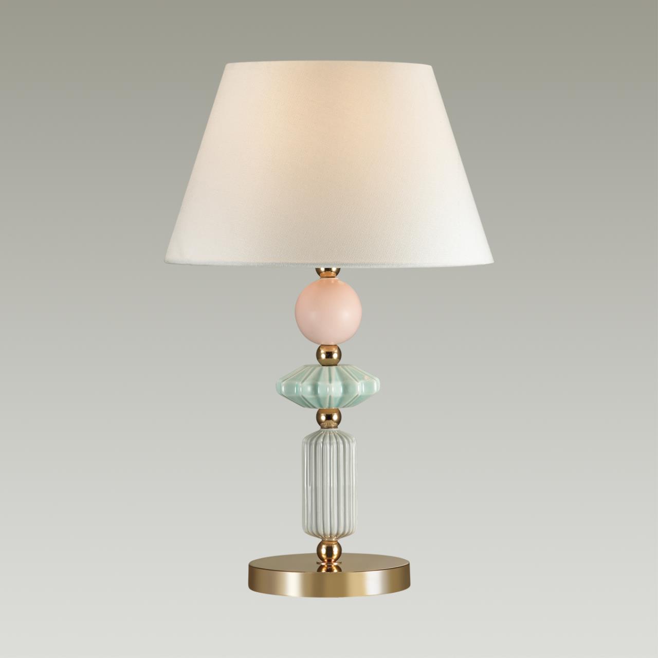 Настольная лампа ODEON LIGHT EXCLUSIVE CLASSIC CANDY золотой E27*1 10W плафон белый