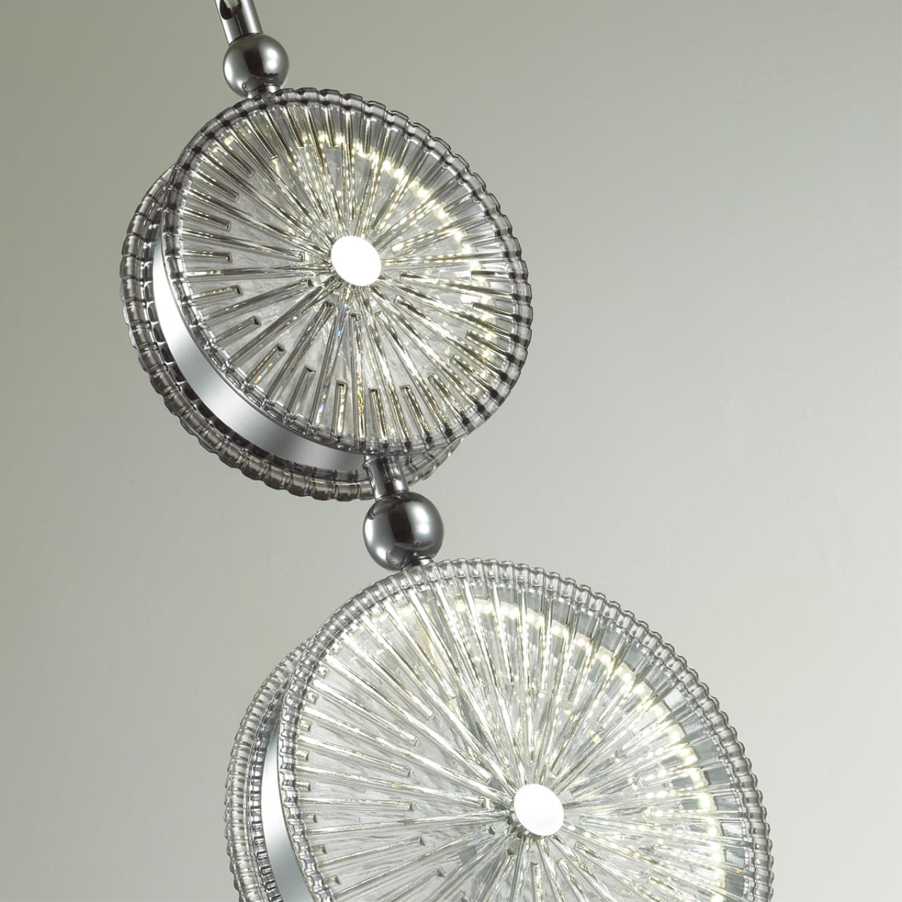Подвес ODEON LIGHT EXCLUSIVE L-VISION CARAMELLA хром LED*1 13W 4000К плафон серый