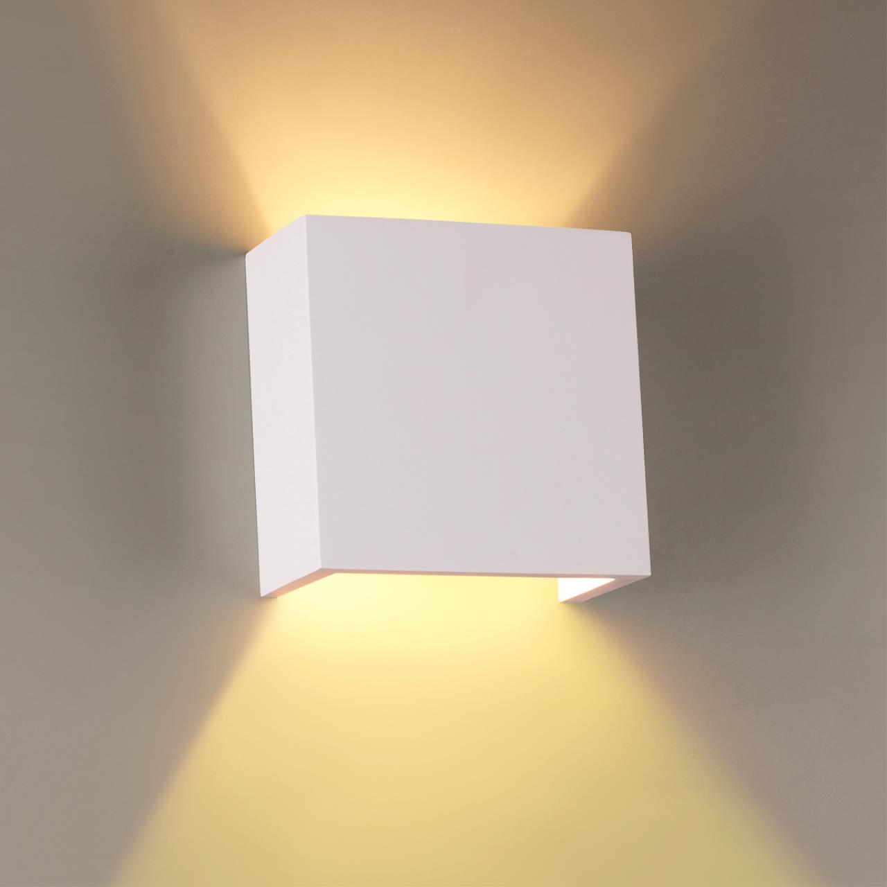 Настенный светильник ODEON LIGHT HIGHTECH GIPS белый G9*1 10W  квадрат