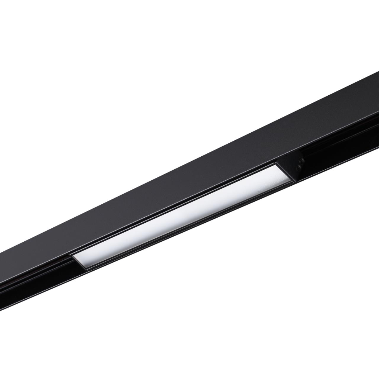 Трековый светильник для низковольтного шинопровода NOVOTECH SHINO FLUM черный LED*1 12W 3000К плафон черный