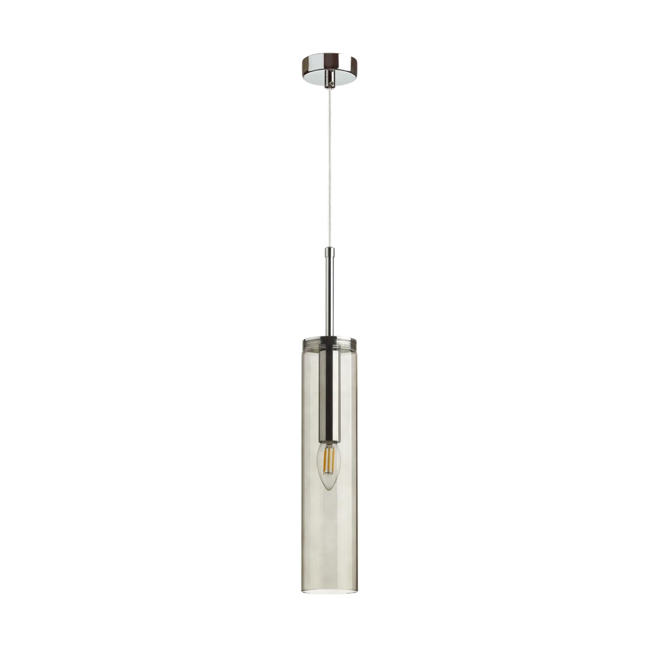 Подвес ODEON LIGHT PENDANT KLUM хром E14*1 10W плафон серый
