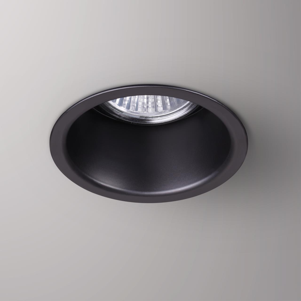 Встраиваемый светильник NOVOTECH SPOT BUTT черный GU10*1 10W  82/53 мм