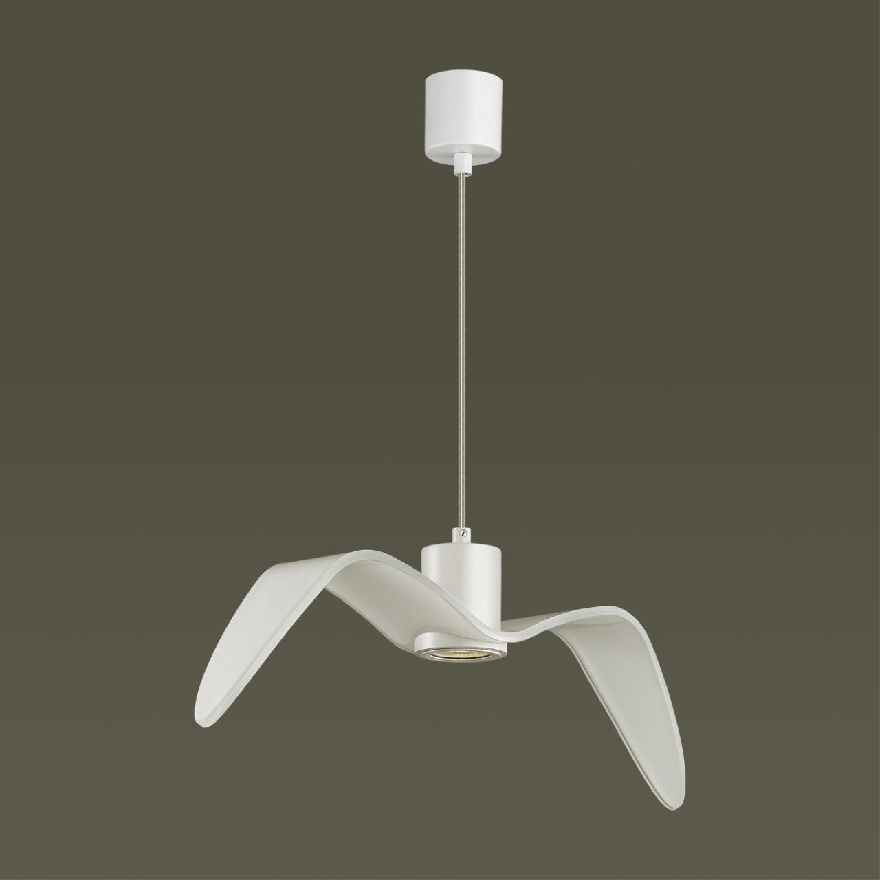 4904/1C PENDANT ODL22 333 белый/стекло Подвес GU10 1*5W BIRDS