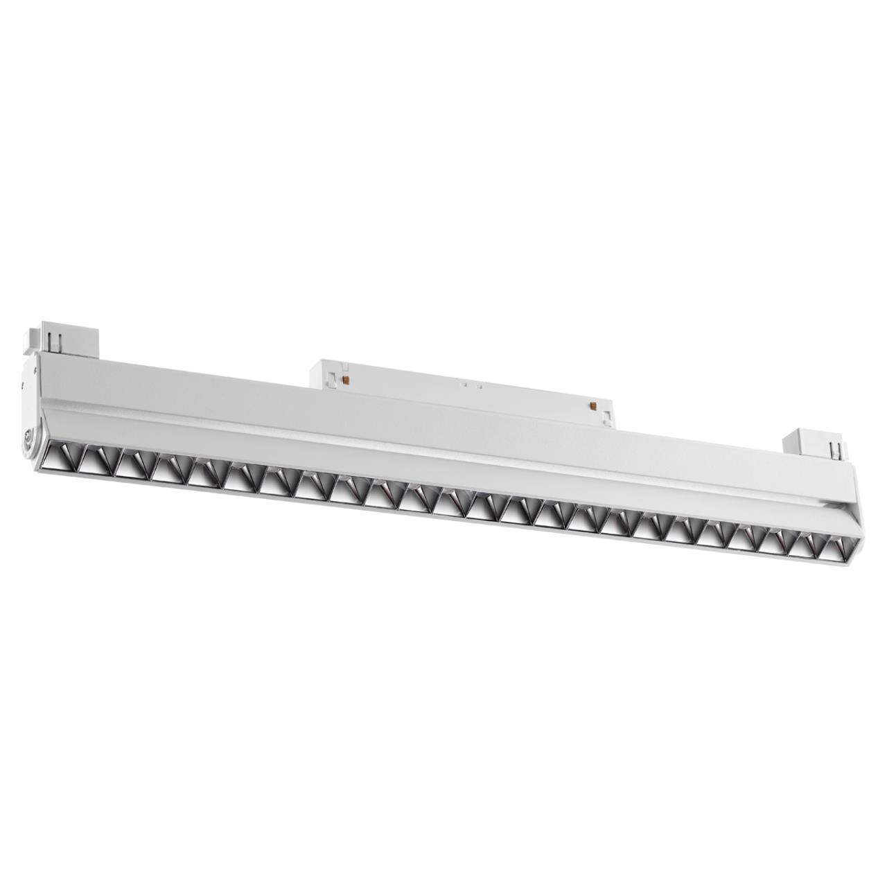 Трековый светильник для низковольного шинопровода NOVOTECH SHINO FLUM белый LED*1 24W 4000К плафон белый