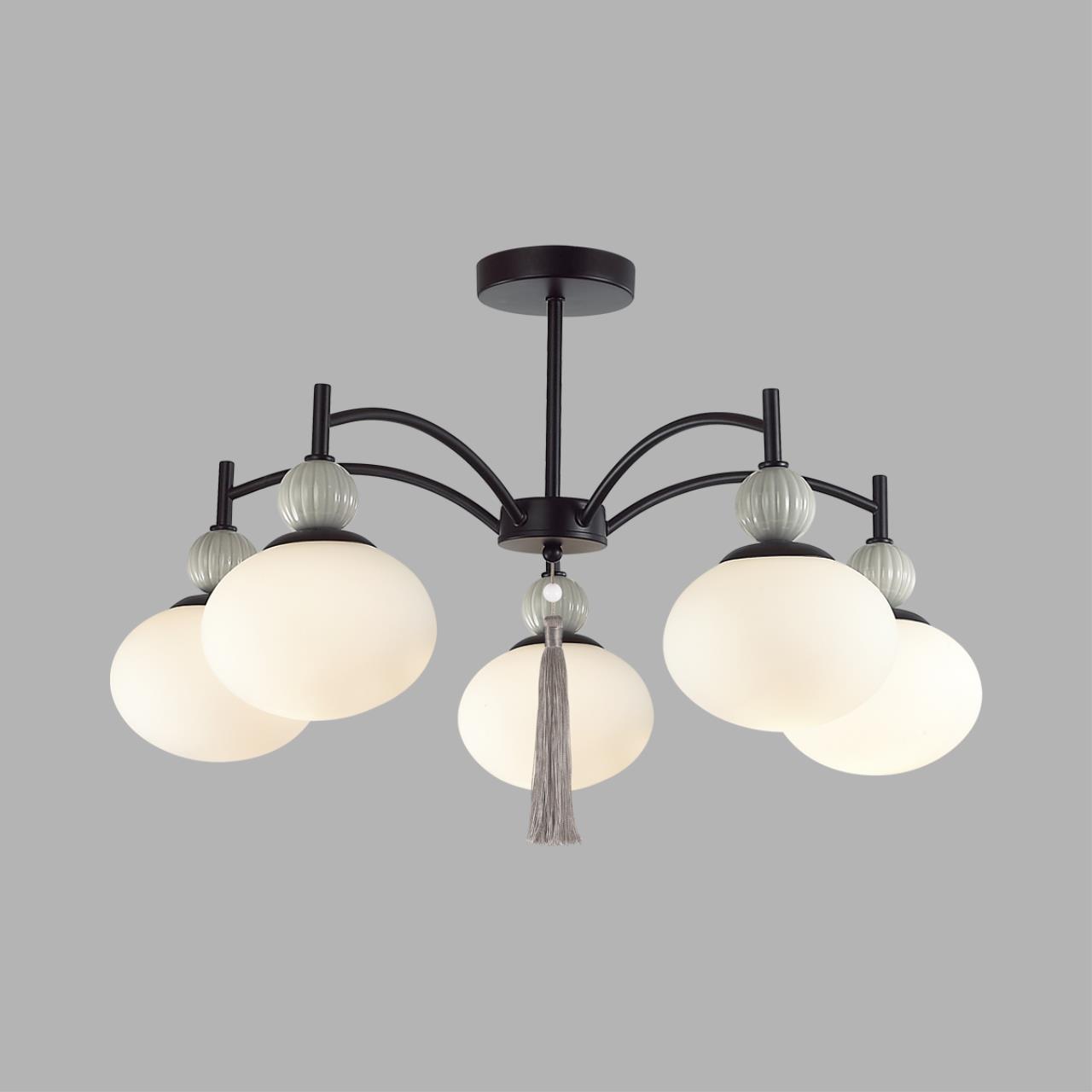 Люстра потолочная LUMION NEOCLASSI GLORIYA черный, серый E14*5 10W