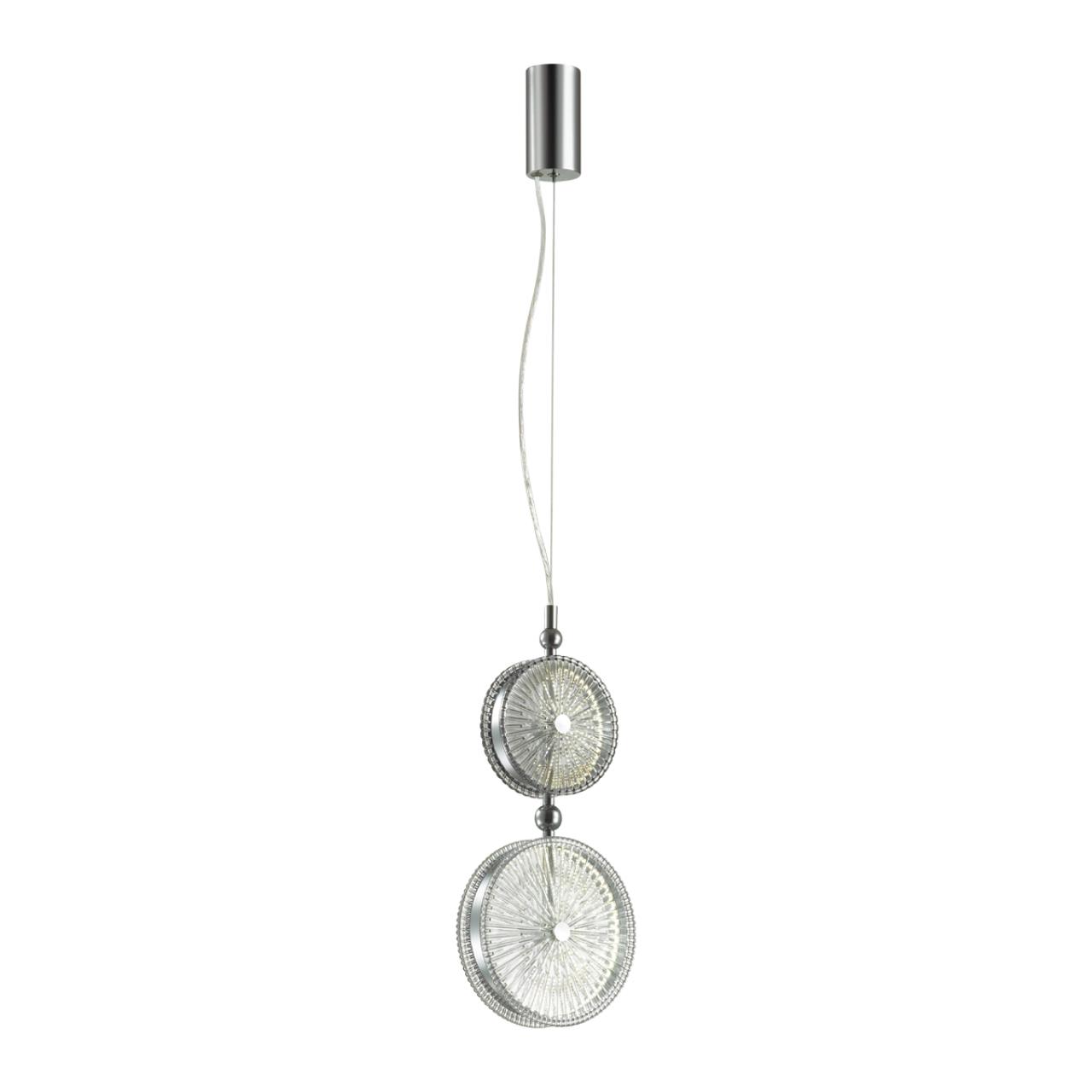 Подвес ODEON LIGHT EXCLUSIVE L-VISION CARAMELLA хром LED*1 13W 4000К плафон серый