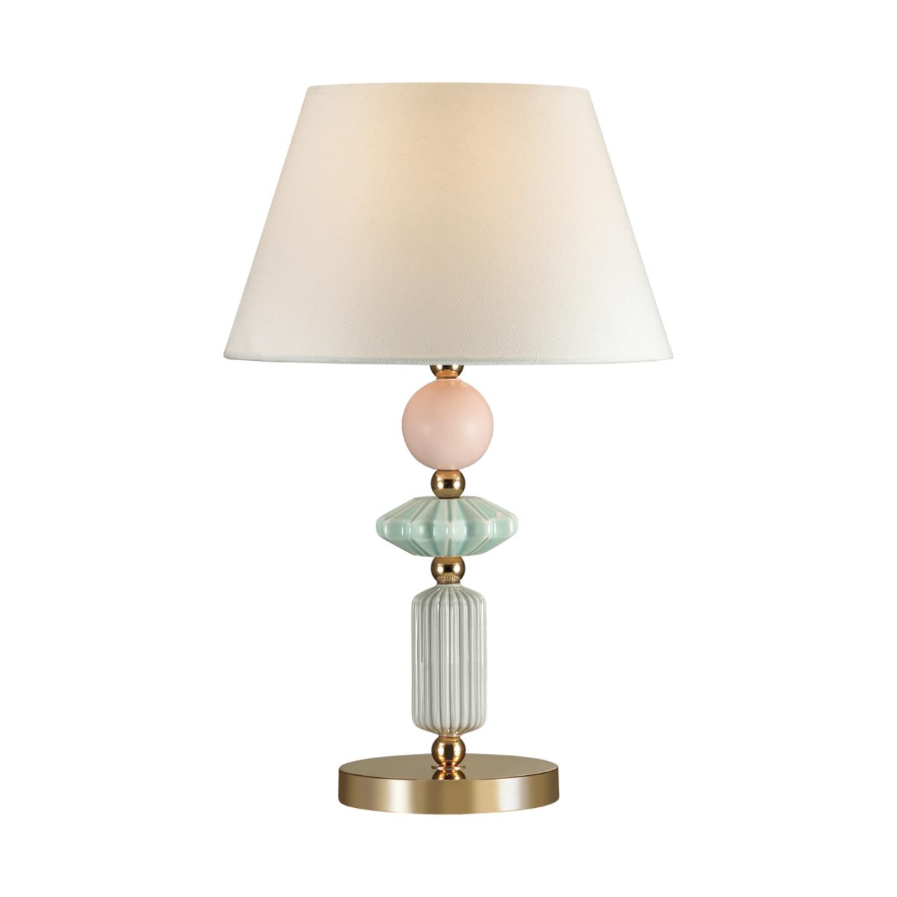 Настольная лампа ODEON LIGHT EXCLUSIVE CLASSIC CANDY золотой E27*1 10W плафон белый