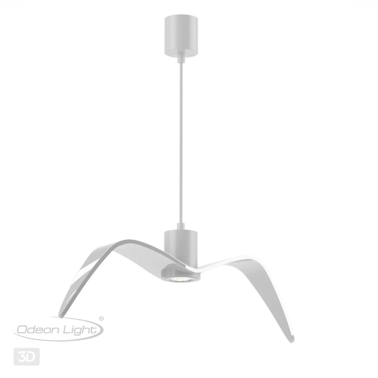 4904/1C PENDANT ODL22 333 белый/стекло Подвес GU10 1*5W BIRDS