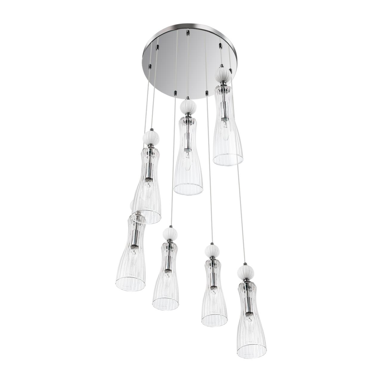 Люстра LUMION NEOCLASSI EMILY хром, белый E14*7 10W