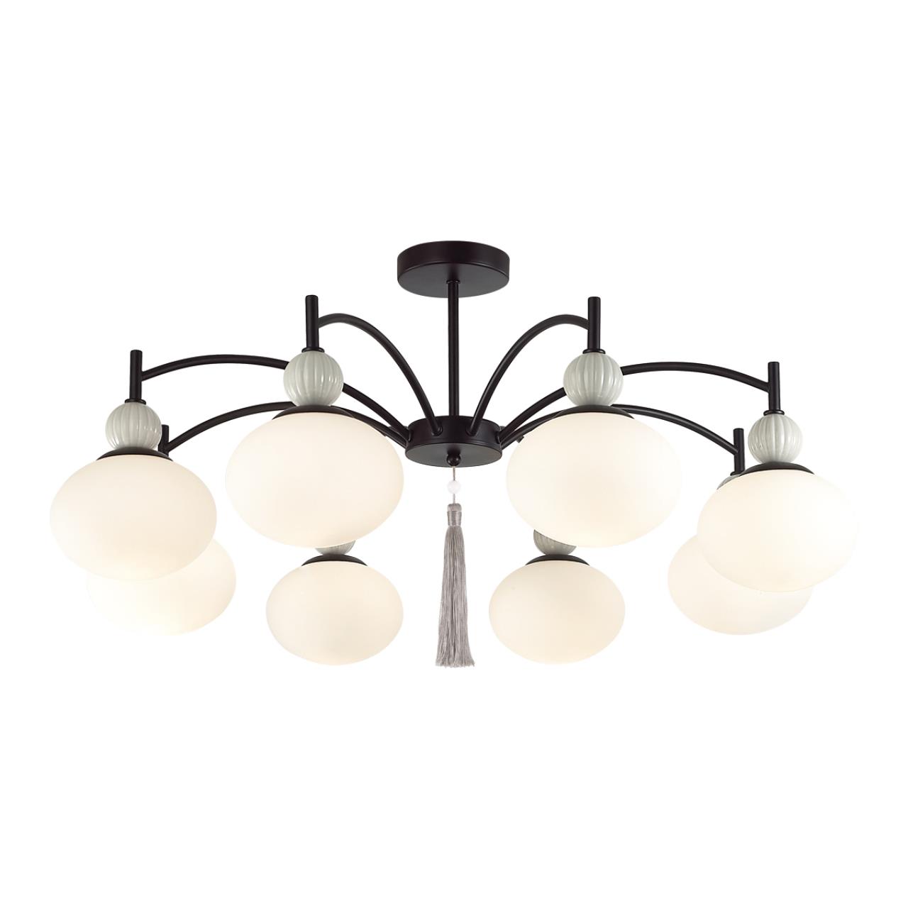 Люстра потолочная LUMION NEOCLASSI GLORIYA черный, серый E14*8 10W