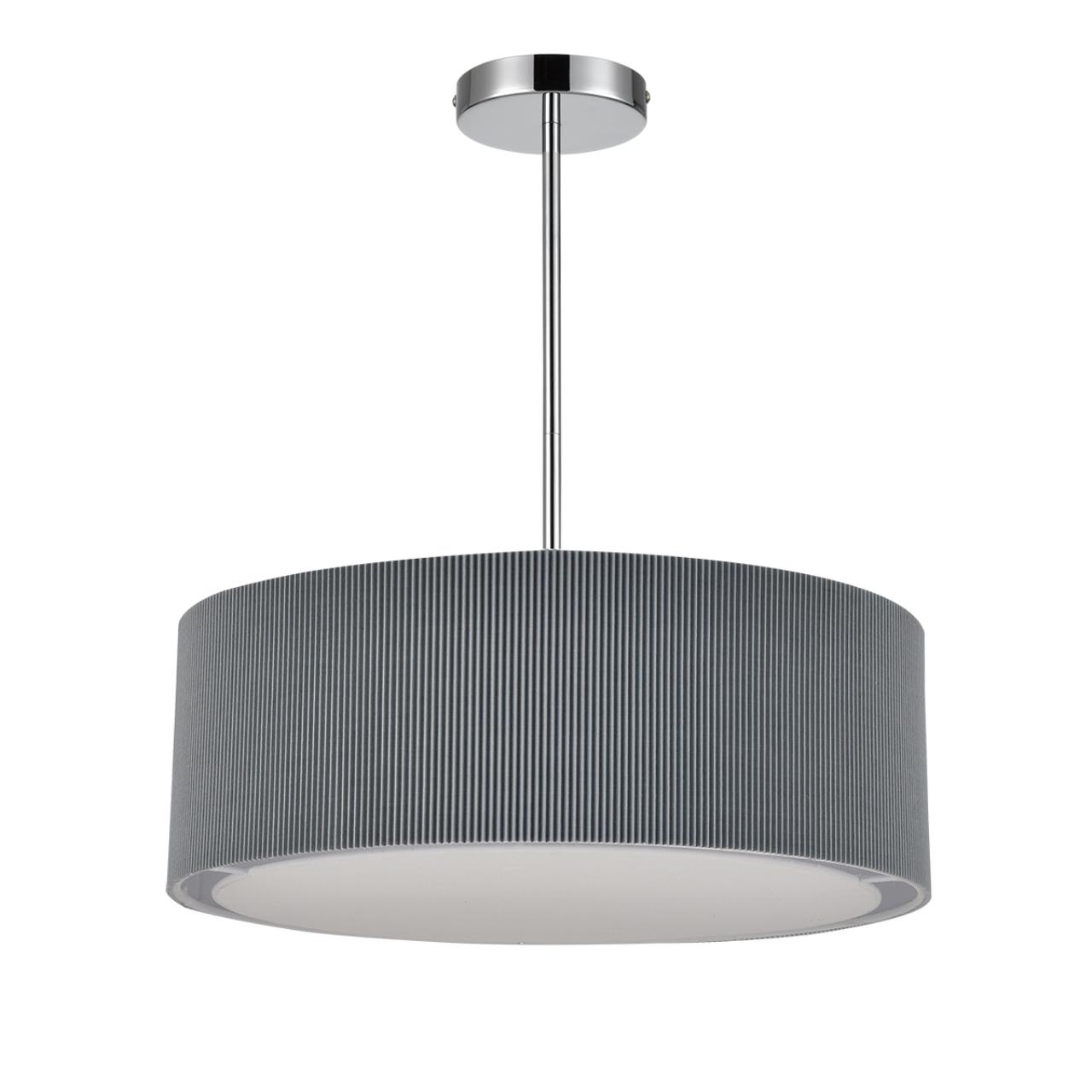 Люстра на штанге LUMION MODERNI ZIGRISA хром E14*5 10W плафон серый