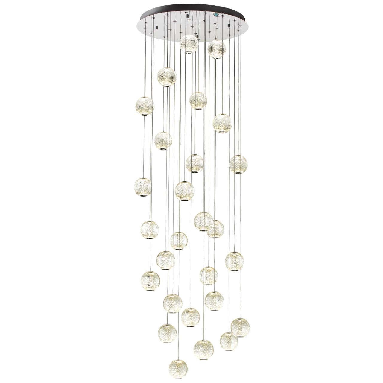 Люстра каскадная ODEON LIGHT L-VISION CRYSTAL хром LED*1 120W