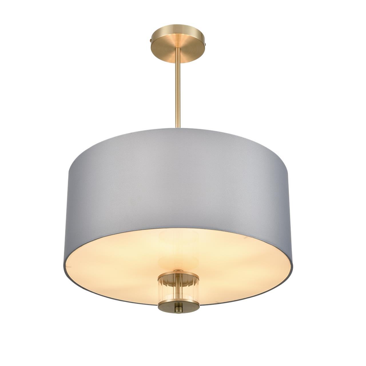 Люстра на штанге LUMION MODERNI DAMONA латунь E14*5 10W плафон серый