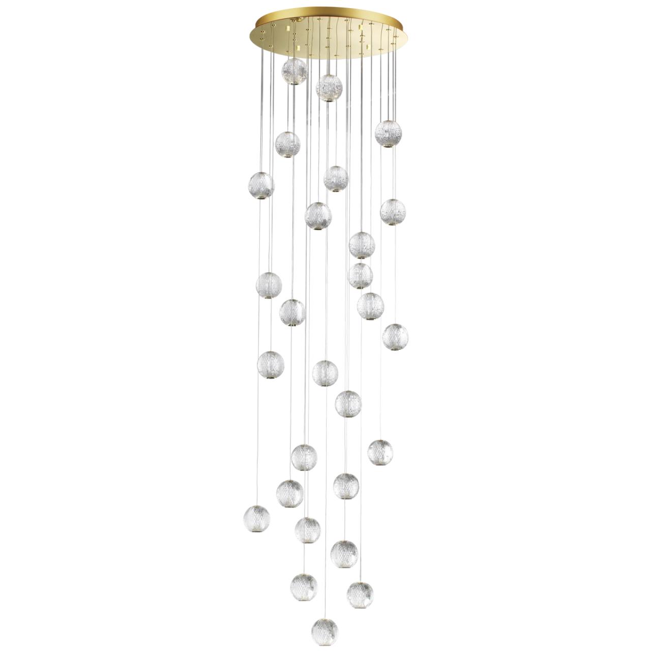 Люстра каскадная ODEON LIGHT L-VISION CRYSTAL золотой LED*1 120W
