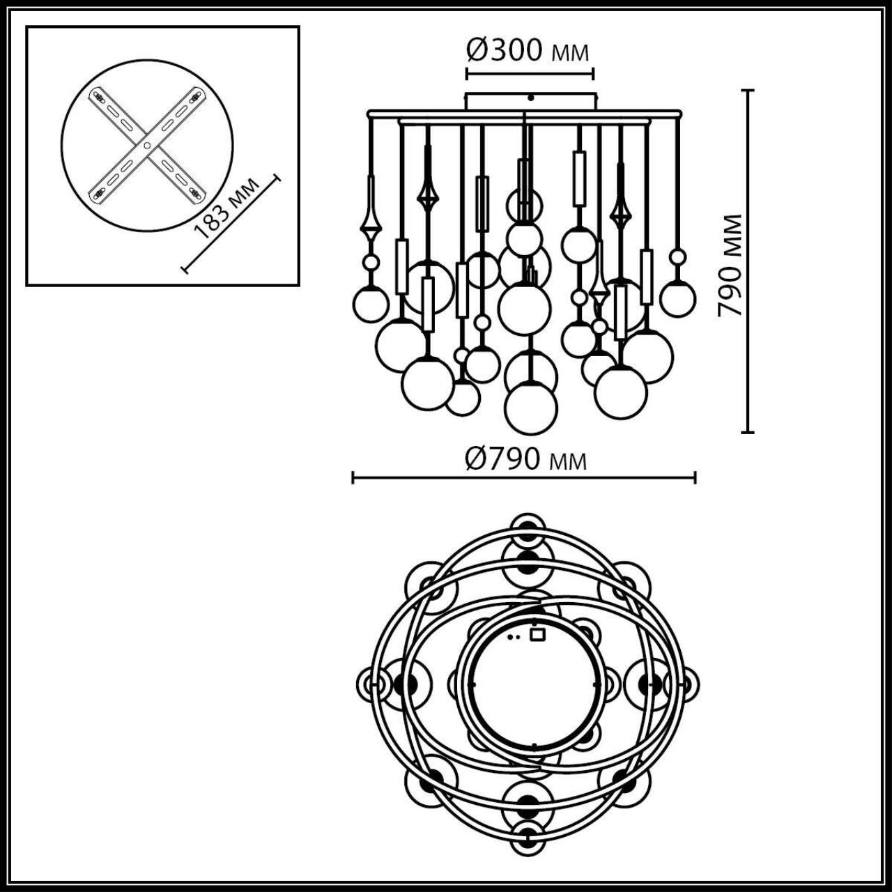 Люстра потолочная ODEON LIGHT EXCLUSIVE MODERN CALLISTO золотой