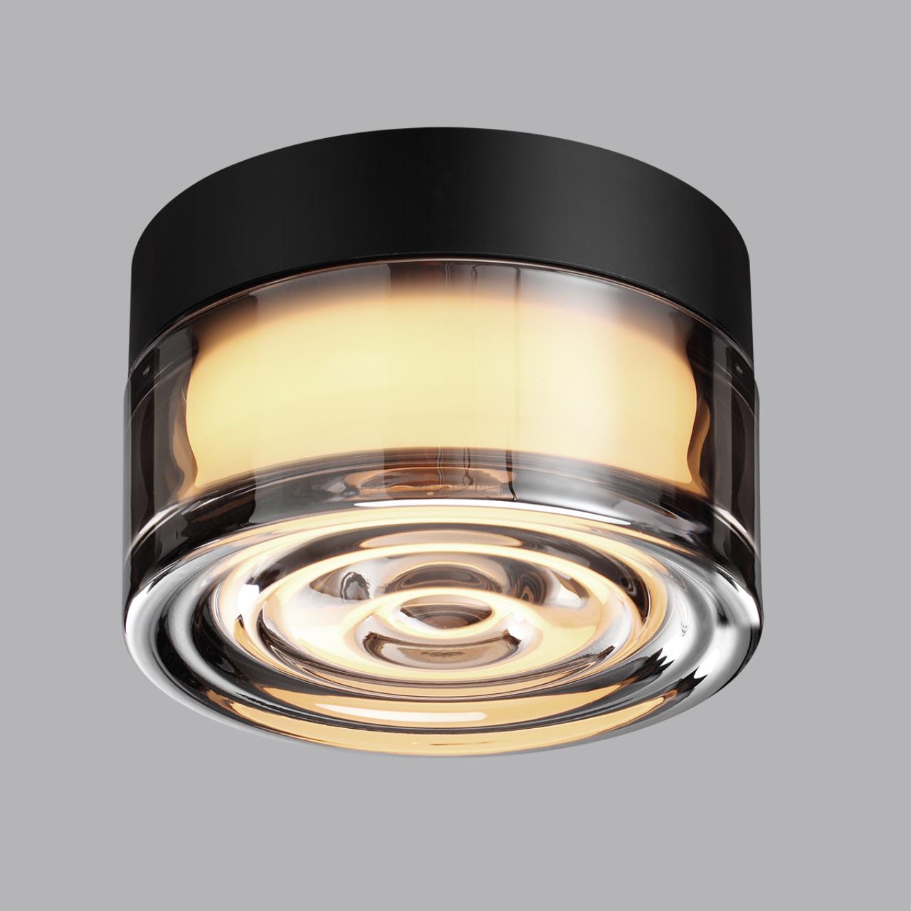 Настенный светильник ODEON LIGHT HIGHTECH RONDA черный LED*1 6W 2200/2700/3000К плафон прозрачный; серый
