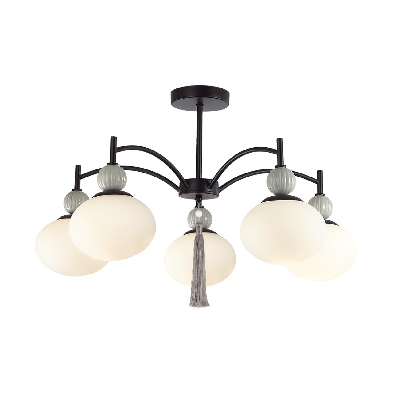 Люстра потолочная LUMION NEOCLASSI GLORIYA черный, серый E14*5 10W