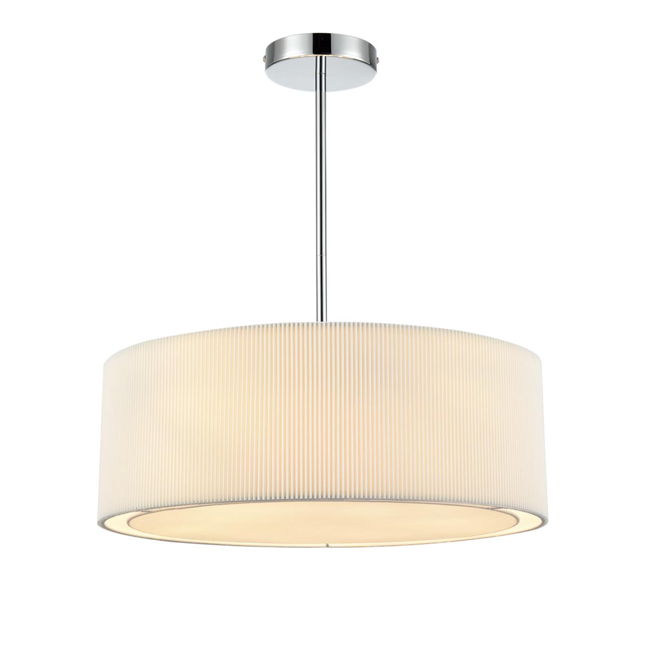 Люстра на штанге LUMION MODERNI ZIGRISA хром E14*5 10W плафон белый