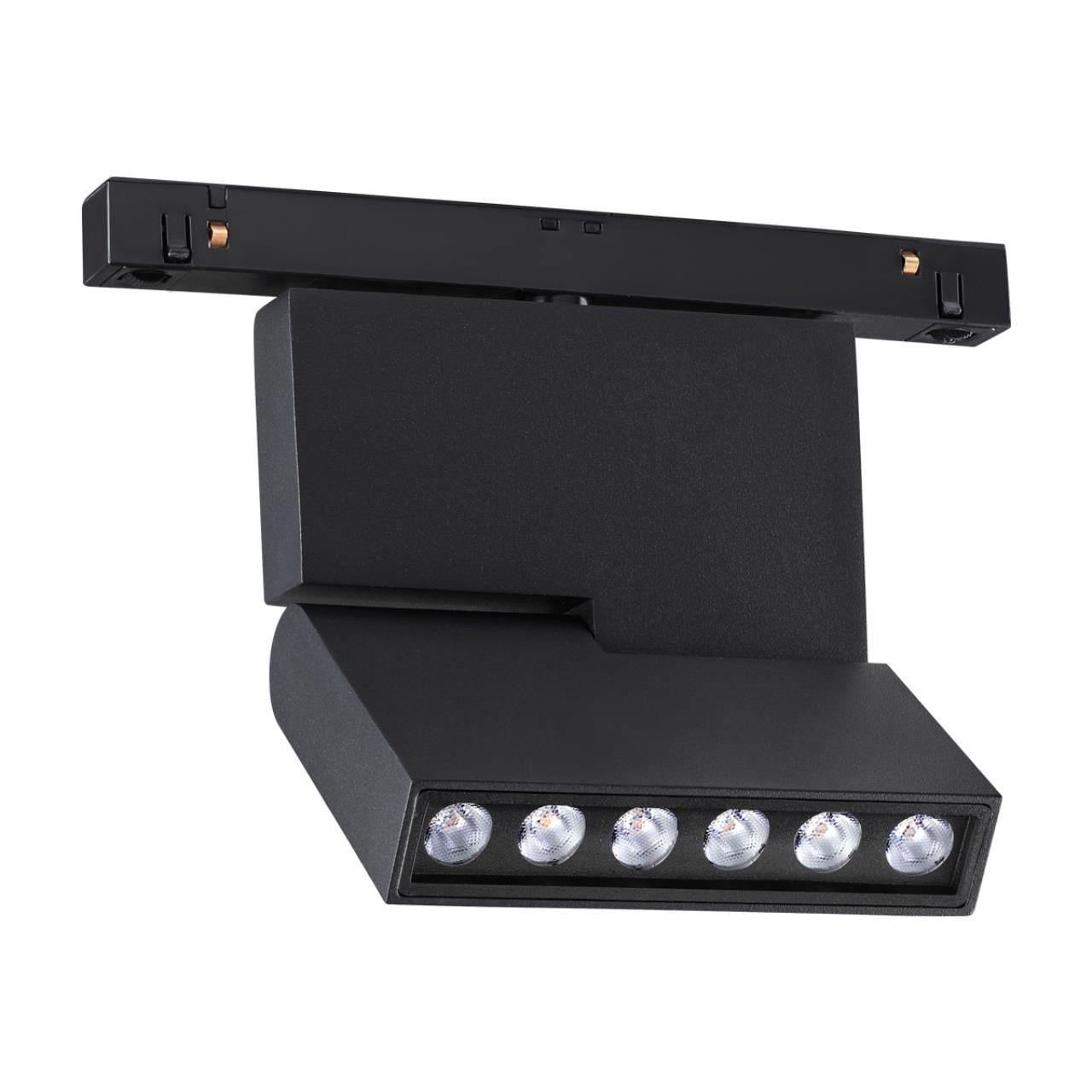 Трековый светильник для низковольтного шинопровода NOVOTECH SHINO FLUM черный LED*1 12W 4000К плафон черный