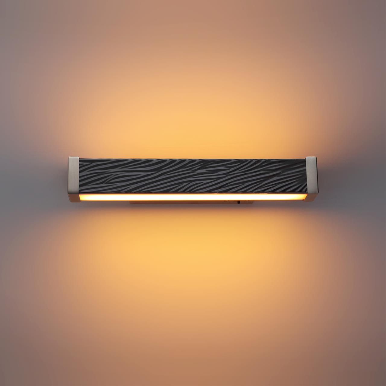 Настенный светильник с выкл. ODEON LIGHT EXCLUSIVE L-VISION RIVIERA никель LED*1 10W 2000/3000/4000К плафон черный