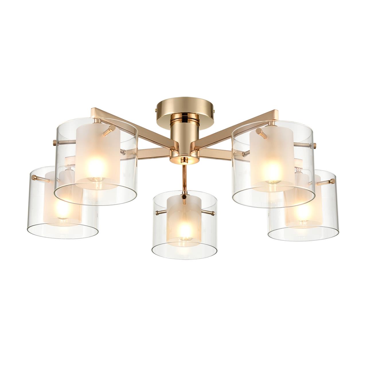 Люстра потолочная LUMION MODERNI VERDI золотой E14*5 10W