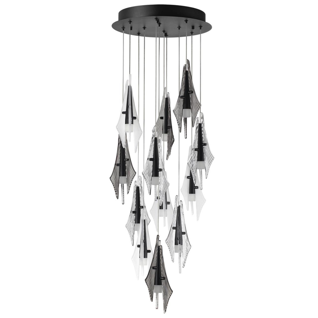 Люстра каскадная ODEON LIGHT EXCLUSIVE L-VISION AFALINA черный LED*12 12*5.75W