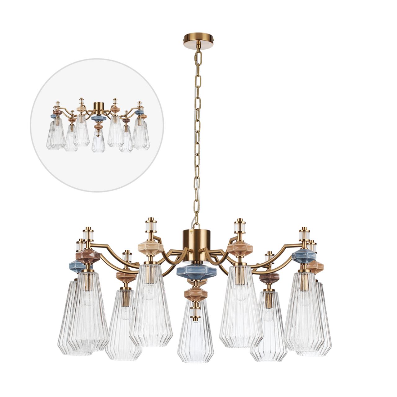 Люстра ODEON LIGHT EXCLUSIVE MODERN TERRA античная бронза, латунь E14*9 10W