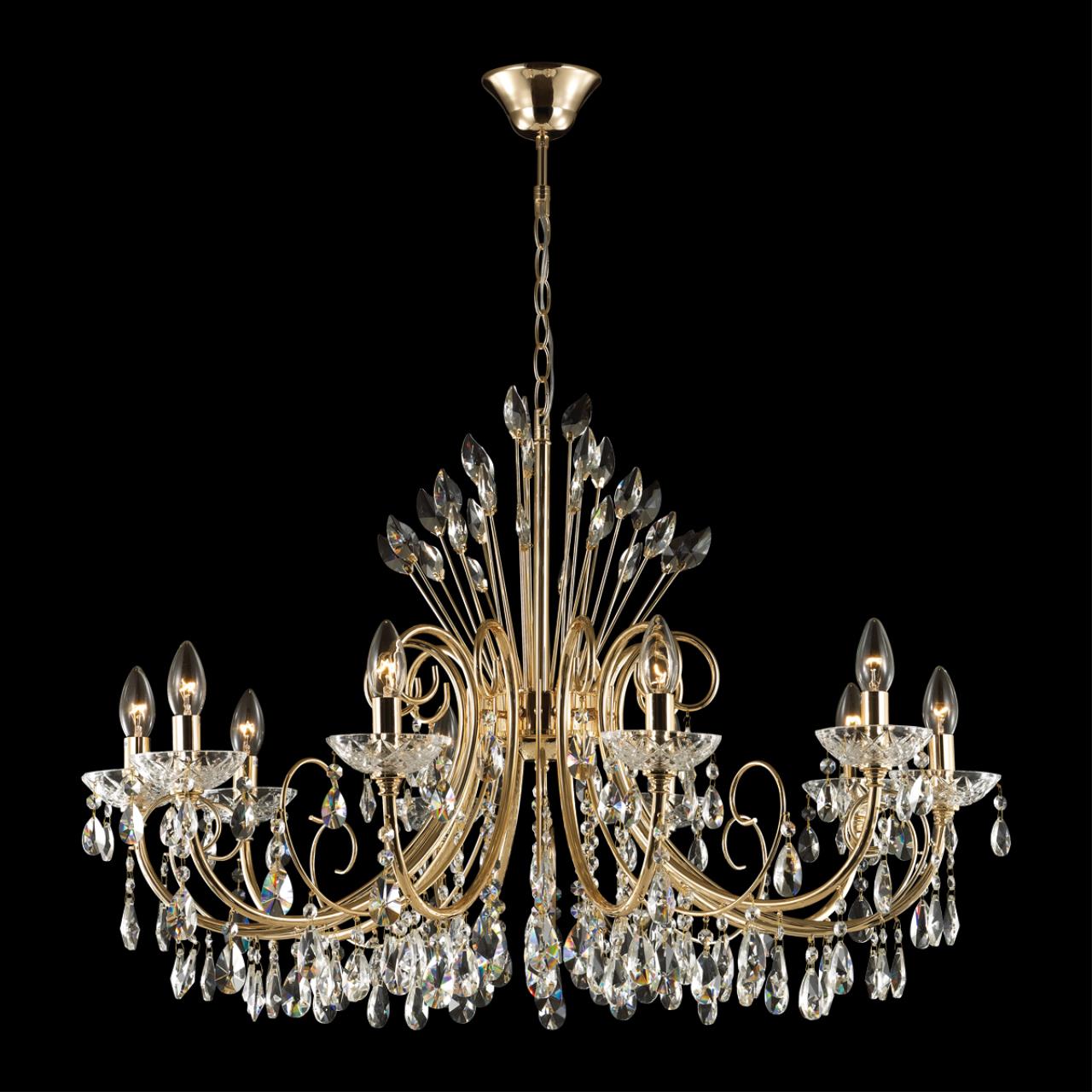 Люстра ODEON LIGHT HALL VERSIA золотой E14*10 10W