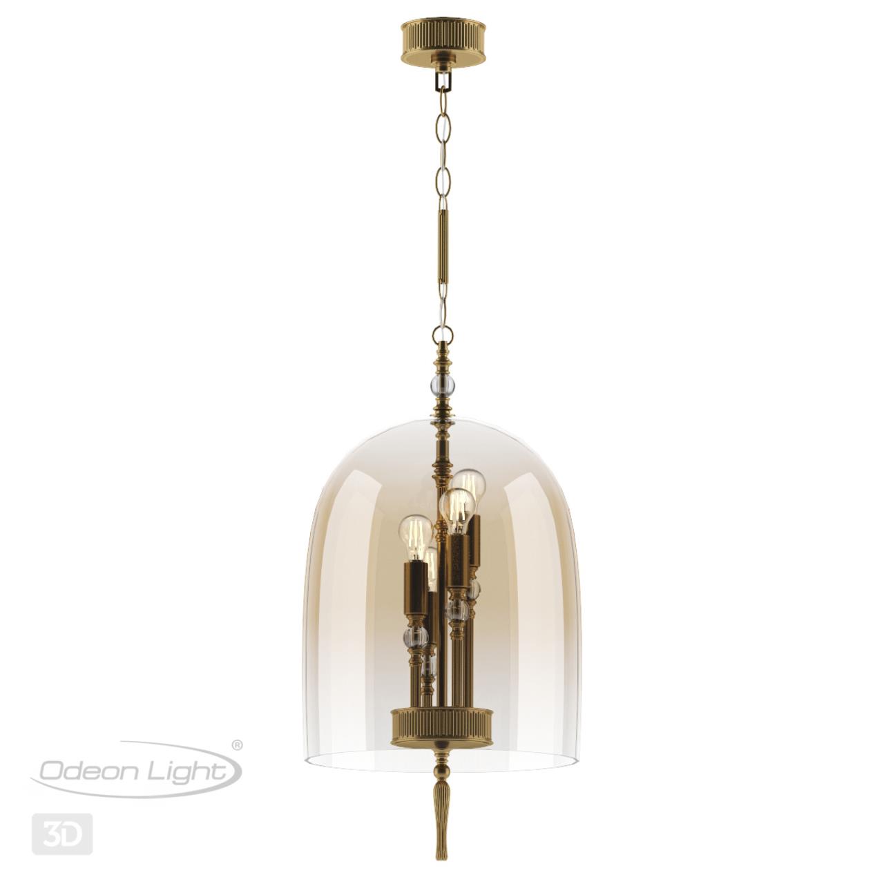 Подвес ODEON LIGHT EXCLUSIVE NEO BELL бронзовый E14*4 10W