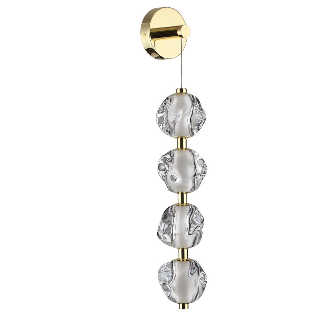 Бра ODEON LIGHT L-VISION JEMSTONE золотой LED*1 17W