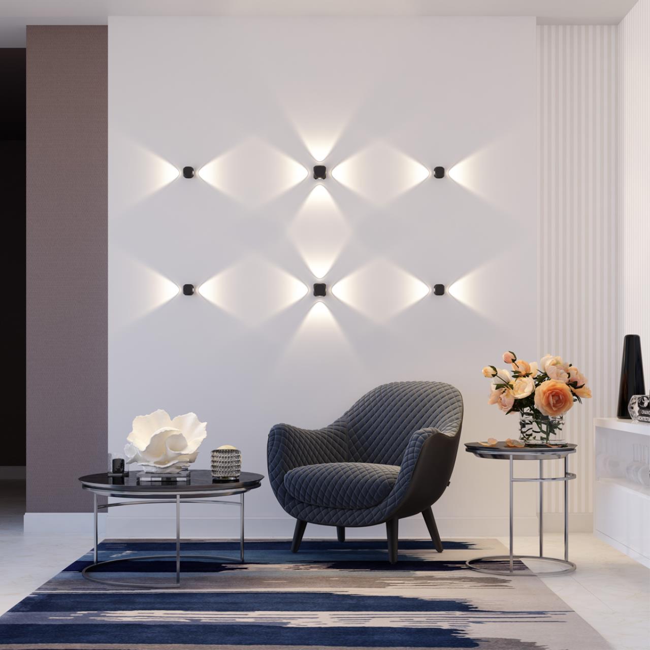 Настенный светильник ODEON LIGHT HIGHTECH Miko черный LED*1 8W