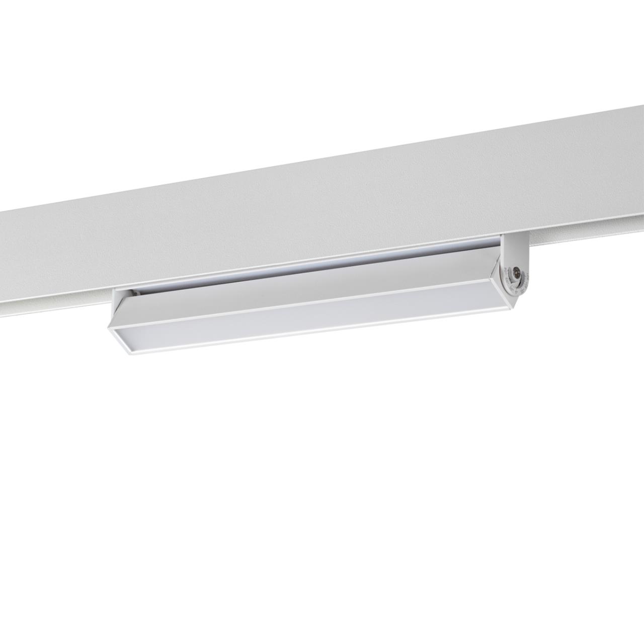 Трековый светильник для низковольного шинопровода NOVOTECH SHINO FLUM белый LED*1 12W 4000К плафон белый