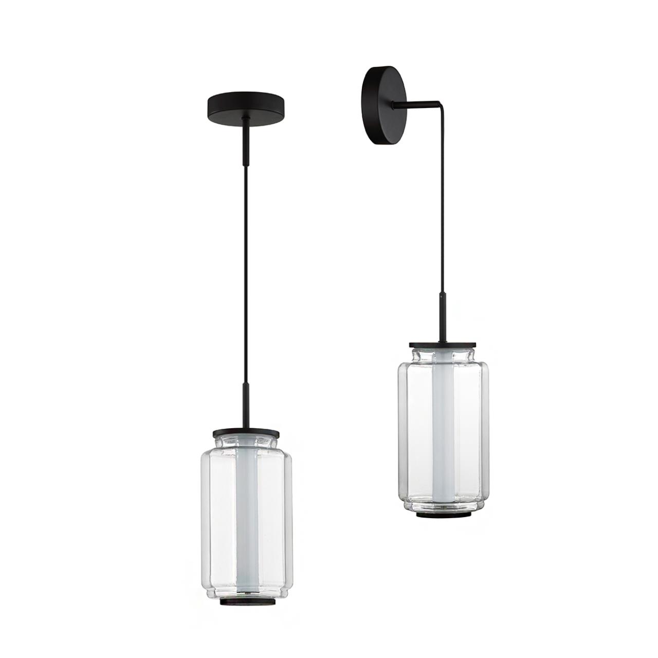 Подвес ODEON LIGHT EXCLUSIVE HIGHTECH JAM черный LED*1 11W 3000К плафон прозрачный