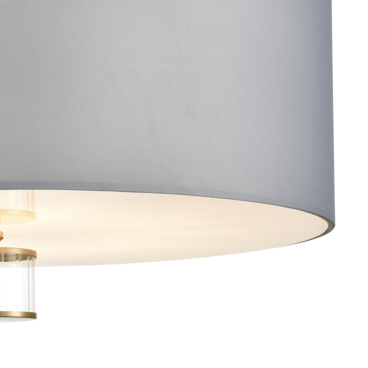 Люстра на штанге LUMION MODERNI DAMONA латунь E14*7 10W плафон серый