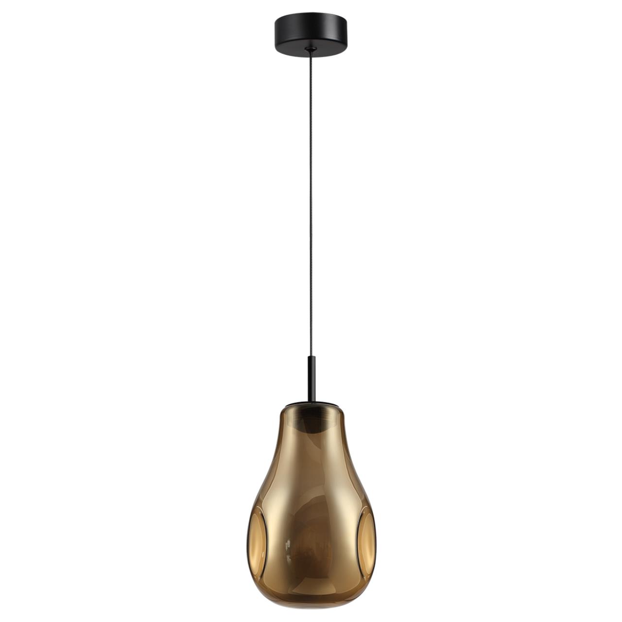 Подвес ODEON LIGHT PENDANT NAVE черный LED*1 4W 4000К плафон золотой