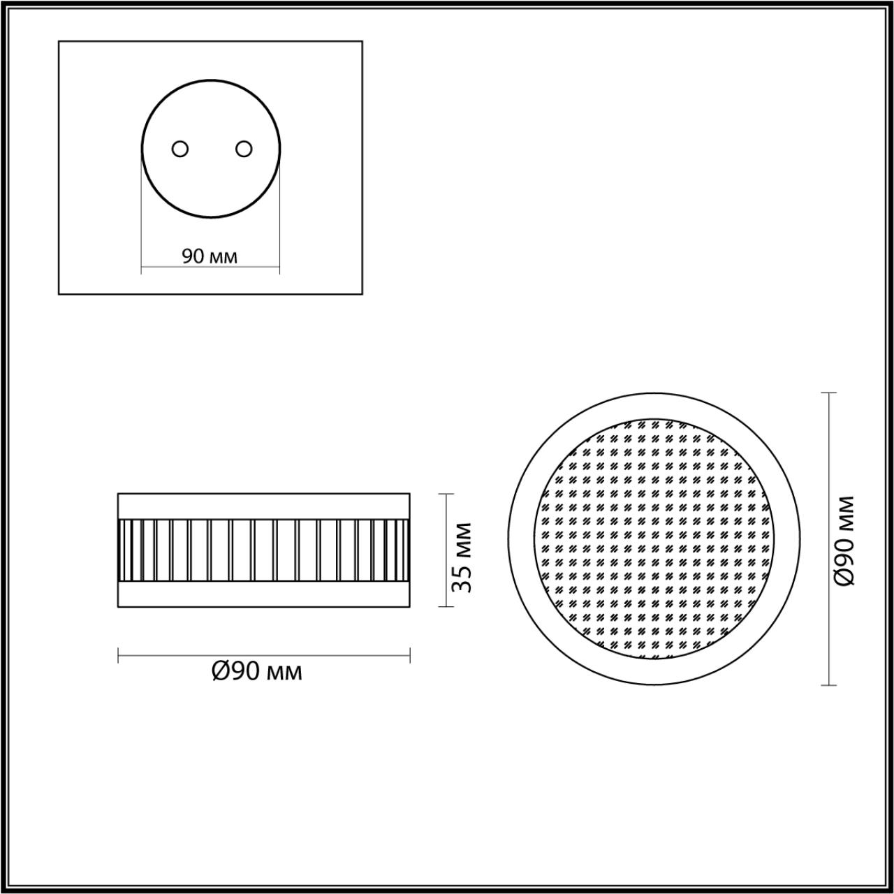 Потолочный ODEON LIGHT HIGHTECH MANCHESTER бронзовый LED*1 7W