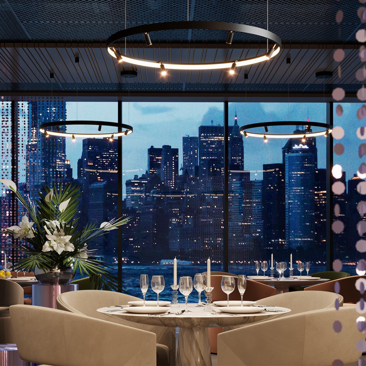 Подвесной светильник ODEON LIGHT HIGHTECH FONDA черный LED*1 70W