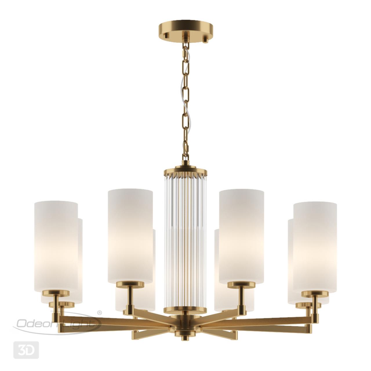 Люстра ODEON LIGHT HALL KASALI золотой E27*8 10W