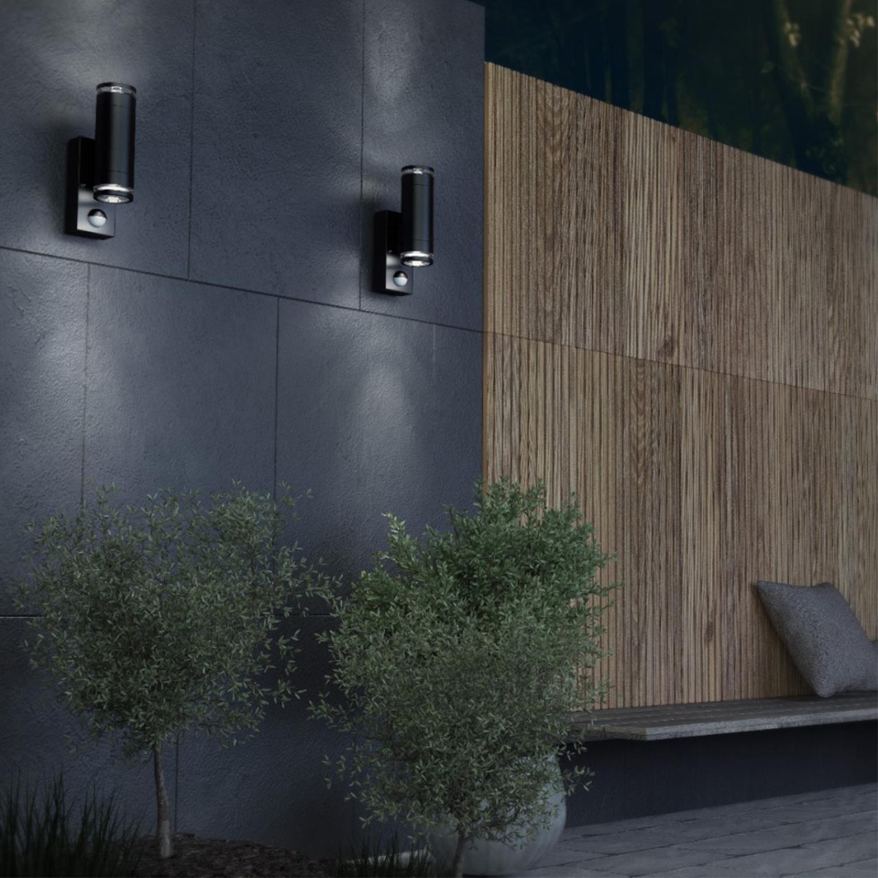 Уличный фасадный светильник ODEON LIGHT HIGHTECH MOTTO черный GU10*1 10W 68/224 мм