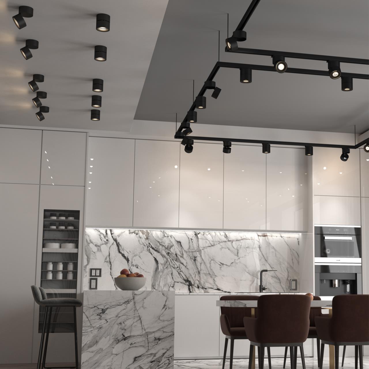Светильник накладной светодиодный NOVOTECH OVER GRODA черный LED 25W