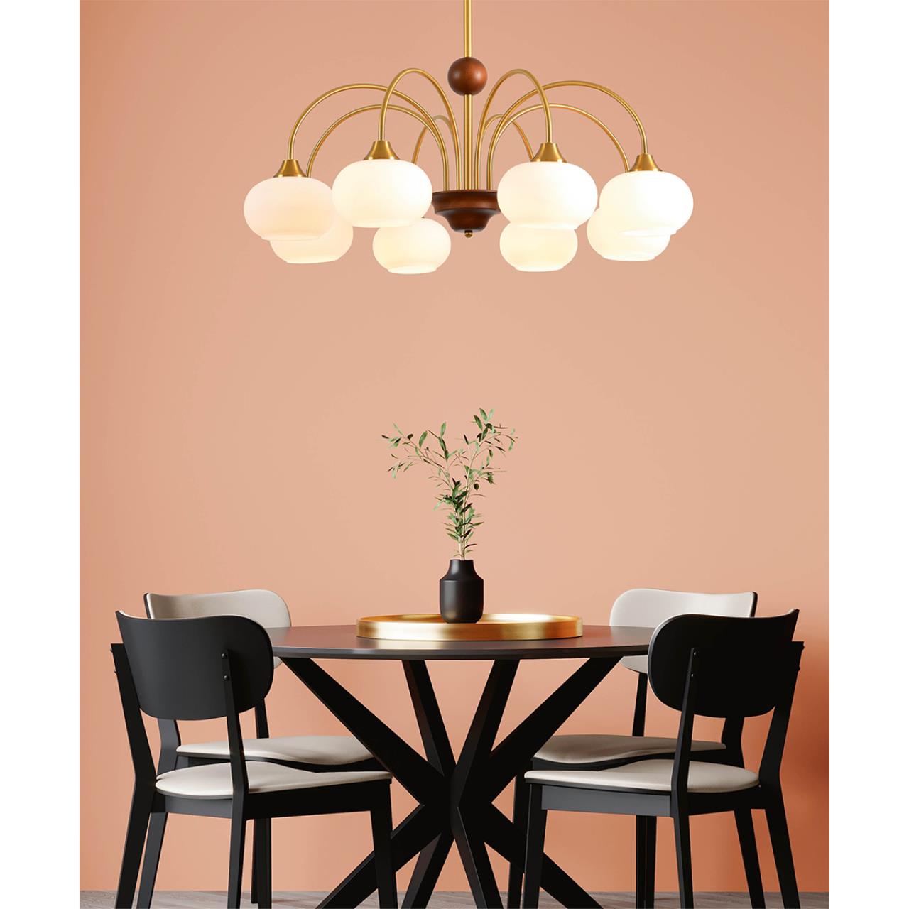Люстра потолочная LUMION MODERNI LARINA латунь E27*8 10W