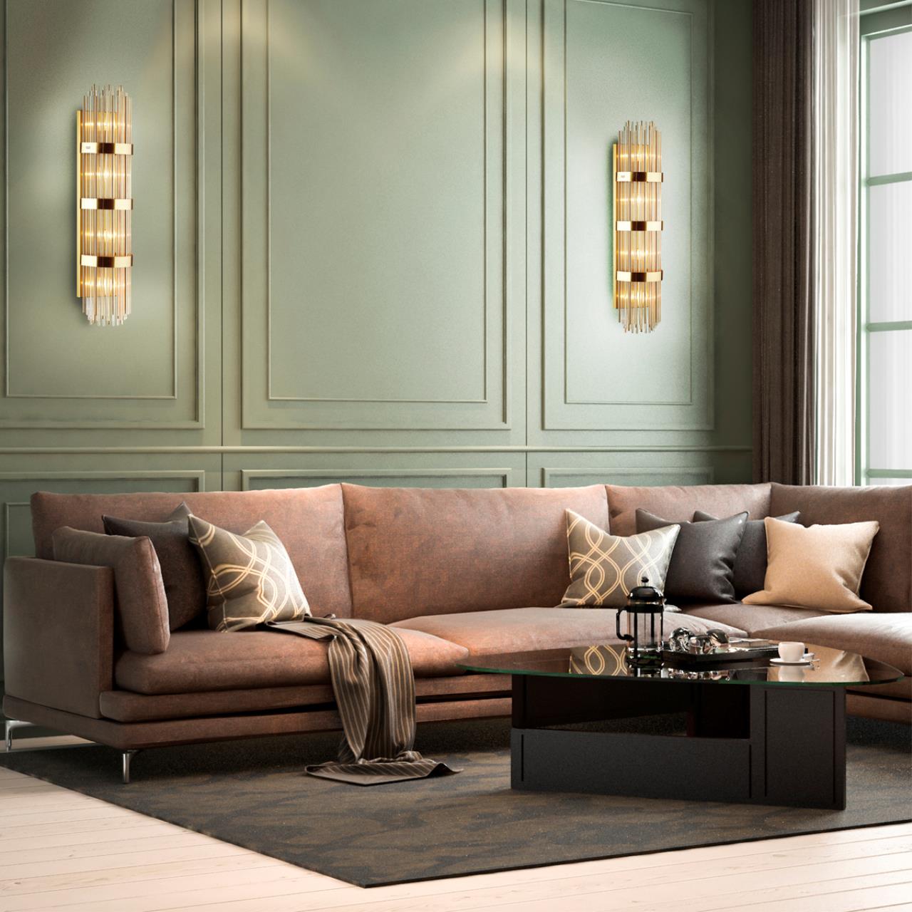 Настенный светильник ODEON LIGHT EXCLUSIVE HALL EMPIRE золотой E14*4 10W  890 мм